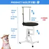 Mesa de Peluquería para Mascotas con Elevación Neumática, Estación de Peluquería Giratoria de 360 Grados, Mesa Redonda de Peluquería para Perros, Venta de Liquidación para Gatos