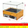 Máquina Parrilla para Salchichas de Escritorio, Máquina Parrilla para Hot Dogs a Gas Enchufable, Máquina Parrilla para Salchichas de Piedra Volcánica, Doble Uso Dos en Uno