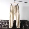 Pantalones Casuales de Lino Transpirable para Hombre con Cintura Elástica para Verano 3058