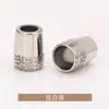 Hebilla de cabeza de cuerda recta de metal redonda con cordón ajustable, aleación de zinc galvanizada, hebilla de cola de cordón de pantalón, accesorios de ropa Jinda