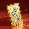 Adesivos adesivos personalizados de ouro puro 2mg para celulares para o Ano da Ovelha, cartões dourados para prosperidade, brindes promocionais festivos