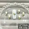Arte de Uñas Tulipán Joyería Aleación Textura Estilo Lujo Ligero Gota de Aceite Flor de Rosa Popular Diamante de Uña Flor Diamante Estilo Caliente Accesorios