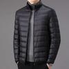 Roupas acolchoadas de algodão com forro para meia-idade e idosos, roupas masculinas, jaqueta acolchoada pequena de outono e inverno para o pai, peça externa leve e fina, jaqueta acolchoada de algodão para o avô, roupas de inverno para idosos