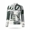 Top Plegado de Manga Larga con Estampado de Graffiti Creativo Pintado Miyake para Mujer, Nuevo Estilo Otoño/Invierno 2026, Adecuado para Usar en Capas o Solo