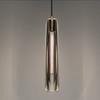 Lámpara de araña de noche para dormitorio, totalmente de cobre, estilo posmoderno, de línea larga, para bar o restaurante, lámpara de araña pequeña de lujo con luz de cristal simple.