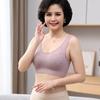 Tamanho grande de meia-idade sutiã underwear mulheres gordas mm mãe confortável sem anel de aço colete padrão sutiã atacado