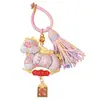 Pingente de Chaveiro Anel Porta-Moedas de Brocado da Dinastia Song, Pingente de Bolsa com Borla de Pônei Tecida à Mão Estilo Chinês, Venda por Atacado do Fabricante