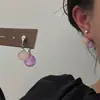 Pendientes de Bola de Tamaño Frontal y Trasero Pendientes Únicos de Alta Gama de Lujo Ligero Pendientes de Nicho para Mujer 2025 Nuevas Explosiones