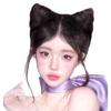 Orejas de Gato Doble Bola Cabeza Pinza de Agarre Pinza de Bola para el Cabello Bolsa de Cabello Accesorios para el Cabello Gatita Esponjosa Chica Popular Vestido Tocado de Alta Gama