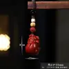 Accesorios para Llavero con Pixiu de Cinabrio para Buena Suerte y Riqueza, Colgante de Moda para Hombres y Mujeres, Correa de Colgante Corta Anti-Pérdida para Memoria USB