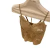 Camisola de Verão Feminina XIA'X Estilo Francês Desejo Puro Renda Delicada Alça Fina Roupa Íntima com Lindo Design nas Costas