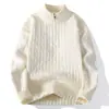 Recomendação de Item Quente Moda Roupa Íntima Roupa Externa Tricô Meia-Zip Gola Alta Malharia Fábrica de Tricô Transfronteiriça Pode Bordar Logo