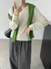 Taochuan 2025 Producto Nuevo Temprano Aspecto Adelgazante Encaje Mohair Tejido Cárdigan para Mujer Cuello Redondo Top Elegante Yl570