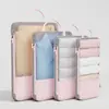 Bolsa de Armazenamento para Viagem Internacional com Logo Personalizável, Organizador de Compressão de Bagagem Expansível, Bolsa Portátil para Armazenamento de Roupas Íntimas