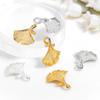 Productos semiacabados accesorios de joyería fábrica al por mayor metal hoja de ginkgo colgante pequeño hecho a mano diy pendientes colgante de collar