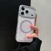 Funda Magnética para Teléfono con Brillo de Cielo Estrellado y Diamantes Brillantes Adecuada para Apple 17Promax Agujero Grande 13/14 Cubierta Protectora de Moda 11