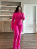 Conjunto de dos piezas sexy ajustado de manga larga con micro campana para mujer, deportivo y de ocio transfronterizo de primavera y verano 2025 de Amazon Europa y Estados Unidos