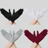 Guantes Delgados de Spandex para Conducir en Primavera y Otoño, Color Sólido Negro y Blanco, Unisex, Transpirables, Adecuados para Etiqueta y Baile, Estilo Verano, Unisex
