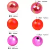 Nuevas Cuentas Redondas de Acrílico de 16 mm, Coloridas, con Forma de Concha, Piel Arrugada, Recubrimiento UV, Agujero Pasante, Cuentas Sueltas para Llavero DIY, Cadena de Teléfono Móvil