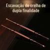 Colher de orelha espiral mola dupla cabeça orelha pick orelha pick dupla finalidade orelha pick limpeza rotativo técnico atacado pacote