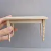Casa de Bonecas em Escala 1:12 Decoração de Cena em Miniatura Mini Móveis Moderno Minimalista DIY Mesa Inacabada