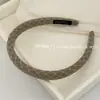 Faixa de Cabelo de Tecido Xadrez Simples Retrô para Mulheres, Estilo Universitário, Presilha de Cabelo Elegante, Acessório de Cabelo Fino com Esponja para Coroa Alta