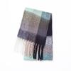 Bufanda de trenza grande para mujer, otoño e invierno, color barba gruesa, bufanda de cuatro cuadros, chal grande de doble cara engrosado, bufanda al por mayor mahaired