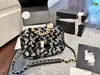 2026 Nova Bolsa Fashion de Lantejoulas de Alta Qualidade para Noite, Nova Bolsa Feminina com Cordão, Bolsa Transversal de Ombro Estilo Balde com Corrente