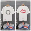 Transfronterizo. Diseño de Marca de Moda 26Ss Estampado de Letras de Herradura. Camisas Casuales de Manga Corta de Moda para Hombres, Mujeres y Parejas
