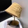 Sombrero de Pescador de Algodón Puro de Mezclilla Venta al por Mayor de Fábrica Sombrero de Cubo Versátil Estilo Coreano para Mujer Sombrero Plano Liso Casual para Salir Dropshipping