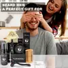 Set de Cuidado de Barba de Sándalo Transfronterizo YURHERSU Mejora el Frizz, Hidrata, Repara, Suaviza y Aporta Brillo Set de 7 Piezas