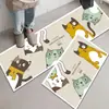 Tapetes de Chão de Veludo Cristal Desenho Animado Transfronteiriços para Portas de Entrada, Portas de Entrada, Tapetes Antiderrapantes para Faixas de Cozinha, Tapetes Antiderrapantes Absorventes de Água