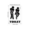 Adesivo de Parede com Logo de Banheiro Transfronteiriço Removível Banheiro Vaso Sanitário Engraçado Adesivo de Parede Masculino e Feminino Muk4127