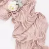 Camino de mesa plisado de gasa estilo nórdico Bali, Mantel para sesión de fotos de boda y fiesta transfronteriza, Servilleta plisada retorcida