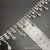 Cadena de código de plata con borlas de diamantes de imitación, cadena de garra de soldadura con perla y diamante, ropa de alto rendimiento, vestido, tocado DIY, cadena decorativa.