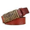 Cinturón Nuevo para Mujer Piel de Vaca Pura Cinturón Palacio Cuero Genuino Retro para Mujer Cinturón de Moda Coreana Fabricante Venta al por Mayor
