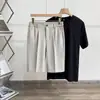 Shorts de Verão Calças Masculinas Retas Roupa Externa Casual Calças Pequenas Estilo Ocidental Masculinas Versátil Calças de Cinco Pontos Estilo Leve Solto Maduro