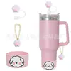 Accesorios Decorativos Stanley Correa de Mano de Cuerda Trenzada Estuche para Labial Llavero Duende Briqueta Funda de Silicona Antideslizante para Taza