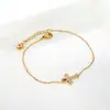 Joyas Transfronterizas Pulsera Cruzada con Circonita Ins Diseño de Nicho Corona Joyería de Mano Pulsera Chapada en Oro de 18K de Acero Inoxidable