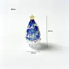 Árvore de Natal de Vidro Giratória Zibo Enfeite de Presente de Natal Decoração de Mesa 6,5cm Árvore Artificial