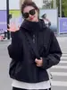 Jaqueta com capuz feminina 2026 primavera e outono novo estilo coreano casual jaqueta de beisebol popular jaqueta top petite