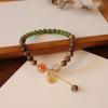 Pulsera de madera de incienso natural jaspe sándalo calabaza estilo chino nuevo estilo nacional pulsera cuerda elástica de madera joyería con cuentas