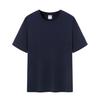Camiseta de Algodão Pesado 300G Verão Gola Redonda Masculina e Feminina Cor Sólida Ombro Caído Manga Curta Tendência Casual Camiseta Estampada