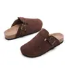 Pantuflas Baotou Mujer Pareja Corcho Arrastre Wish Transfronterizo Talla Grande Comercio Exterior Zapatos Romanos Casual Medio Arrastre Zapatos Perezosos Marea