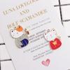 Accesorios de joyería japonesa DIY K oro gota de aceite aleación colgante pequeño colgante de pulsera gota de aceite Feria del Templo gato macho gata hembra
