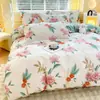 Juego de ropa de cama de cuatro piezas 100% algodón con rayas sencillas, funda de edredón de 180x220 cm, funda de edredón de algodón puro de 1.8x2.2x 2.4 m para hombre