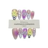 Nai Zi Unhas Usáveis Puramente Feitas à Mão Novo Modelo Outono/Inverno B271 Totalmente Pintadas à Mão Esculpidas Estilo Francês Elegante Adesivos de Unha para Comércio Exterior