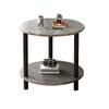 Mesa auxiliar de doble capa para sofá, sencilla, para apartamento pequeño, mesa cuadrada sencilla, mesa de centro para dormitorio, mesa pequeña, miniestante de almacenamiento para sala de estar