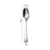 Acero Inoxidable 430 Cuchara Puntiaguda Cuchara Doméstica Cuchara para Gachas de Adulto Vajilla para Hotel Restaurante Comida Occidental Cuchara para Remover Café Simple