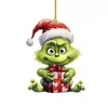 Nuevo colgante creativo de dibujos animados navideños transfronterizos del Grinch, adorno colgante acrílico para decoración de árbol de Navidad